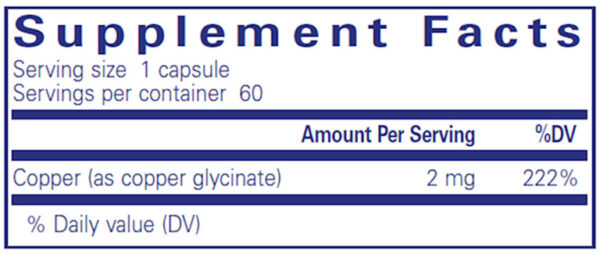 Pure Encapsulations Copper Glycinate – 60 Capsules - Image 3