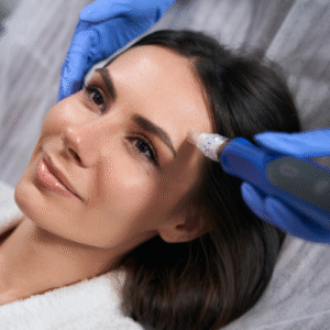 skinpen microneedling anti-aging treatment on woman
